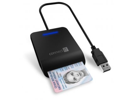 CONNECT IT USB čtečka eObčanek a čipových karet, černá (CFF-3050-BK)