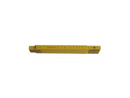 Metr skládací dřevěný PROFI, CE, žlutý, 2 m (113022)