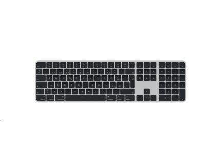 Apple Magic Keyboard s Touch ID a číselnou klávesnicí pro Macy s čipem Apple – český – černé klávesy (mmmr3cz/a)