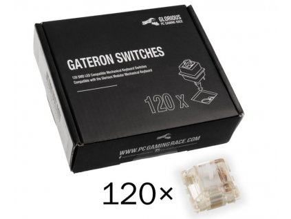 Glorious Gateron Clear Switches, 120 ks (GAT-CLEAR)