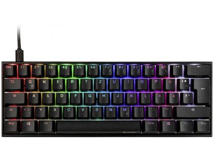 Ducky Mecha Mini herní klávesnice, MX-Speed-Silver, RGB-LED - černá (DKME2061ST-PDEPDAAT1)