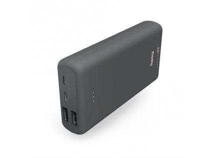 Hama Supreme 20HD, powerbank, 20000 mAh, 3 A, 3 výstupy: 1x USB-C, 2x USB-A (201669)