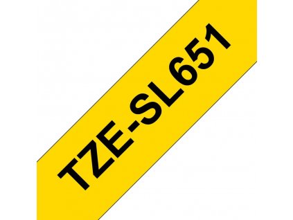 Brother TZe-S651, žlutá / černá  (24mm, samolaminovací) (TZeSL651)