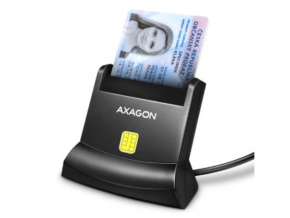 AXAGON CRE-SM4N, USB-A StandReader čtečka kontaktních karet Smart card (eObčanka), kabel 1.3m (CRE-SM4N)