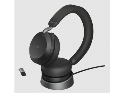 Jabra Evolve2 75, USB-C, Microsoft Teams, stojan, Black (21682280186)