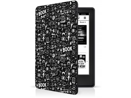 CONNECT IT pouzdro pro Amazon Kindle 2021 (11th gen.), DOODLE černá