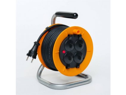 MUNOS prodlužovací kabel - buben 15m guma HOBBY 4xzas. (160)