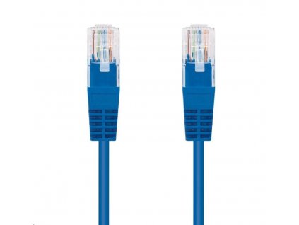 C-TECH kabel patchcord Cat5e, UTP, modrá, 3m (CB-PP5-3B)