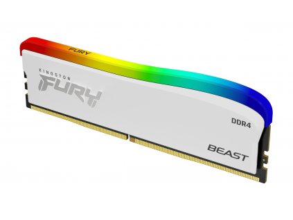 Kingston Fury Beast Special Edition DDR4 8GB 3200MHz CL16, RGB chladič, 1x8GB, bílá