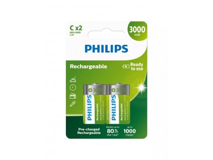 PHILIPS R14B2A300/10 Nabíjecí baterie, C, (2ks) (Phil-R14B2A300/10)