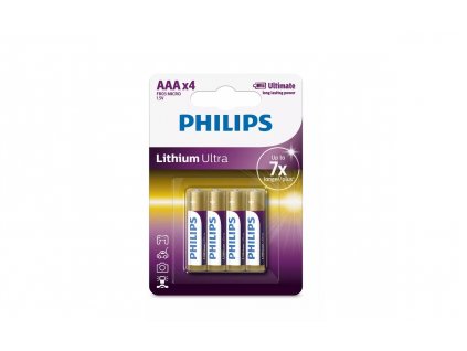PHILIPS FR03LB4A/10 AAA Lithium Ultra baterie (4ks) (Phil-FR03LB4A/10)