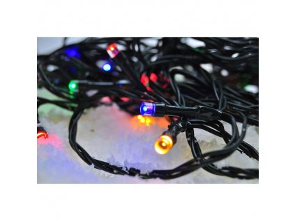 Solight LED venkovní vánoční řetěz, 500 LED, 50m, přívod 5m, 8 funkcí, časovač, IP44, vícebarevný (1V05-M)