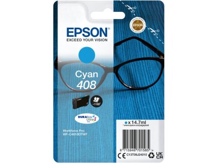 Epson 408 - azurová - originál - inkoustová cartridge (C13T09J24010)
