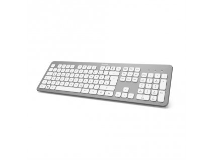 Hama bezdrátová klávesnice KW-700, stříbrná/bílá (182610)