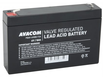 AVACOM baterie 6V 8Ah F2 (PBAV-6V008-F2A) (PBAV-6V008-F2A)