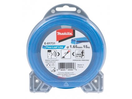 Makita struna nylonová 1,65mm, modrá, 15m, speciální pro aku stroje (E-01731)