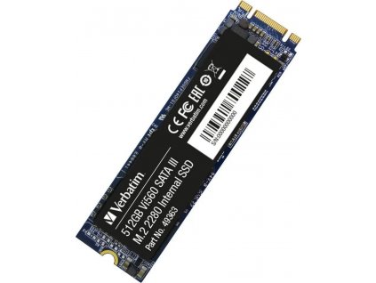 VERBATIM SSD Vi560 S3 M.2 512GB SATA III, W 560/ R 520MB/s (49363)