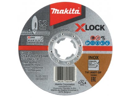 Makita E-00418 řezný kotouč na nerez X-LOCK 125x1.2mm