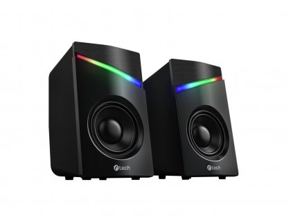 C-TECH SPK-15, 2.0, RGB, černé (SPK-15)