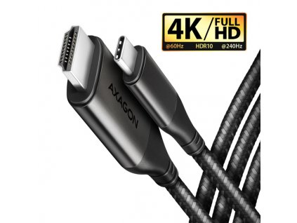 AXAGON RVC-HI2MC, USB-C -> HDMI 2.0a redukce / kabel 1.8m, 4K/60Hz HDR10 (RVC-HI2MC)