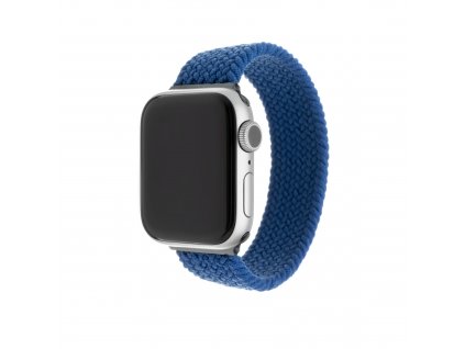 Elastický nylonový řemínek FIXED Nylon Strap pro Apple Watch 38/40/41mm, velikost L, modrý