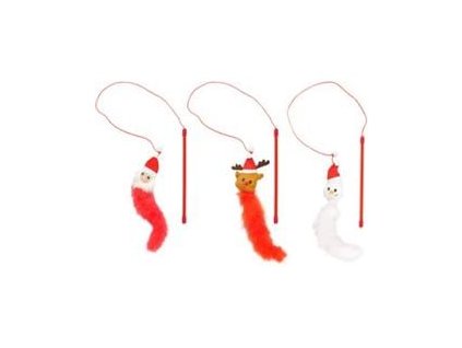 Flamingo Vánoční hračka pro kočky sněhulák/santa/sob