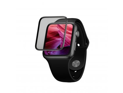 Ochranné tvrzené sklo FIXED 3D Full-Cover pro Apple Watch 42mm s aplikátorem, s lepením přes celý displej, černé (FIXG3D-435-BK)