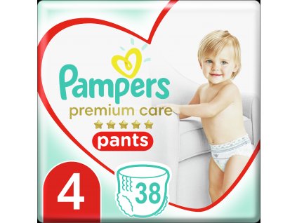 Pampers Plenkové Kalhotky Premium Care Velikost 4, 38 Kusů, 9kg-15kg (8001090759832)