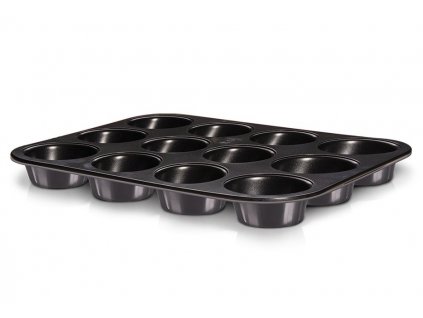 BerlingerHaus Forma na muffiny s titanovým povrchem 12 ks Carbon PRO Line, 35 x 26,5 x 3 cm