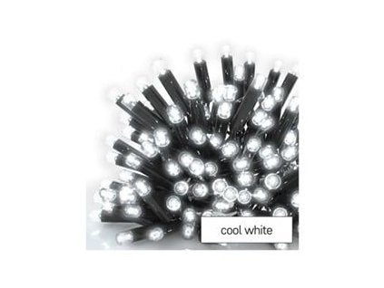 Profi LED spojovací řetěz černý, 10 m, venkovní i vnitřní, studená bílá (D2AC04)
