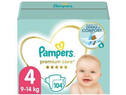 Pampers Premium Care Plenky Velikost 4, 9kg-14kg, 104ks (4015400465447)