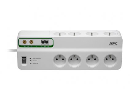 APC Performance SurgeArrest 8 outlets with Phone & Coax Protection 230V France - přepěťová ochrana 8 zásuvek 2,7m (PMF83VT-FR)