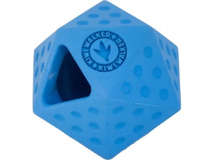Kiwi Walker Gumová hračka ICOSABALL s dírou na pamlsky, Mini 6,5cm, Modrá (8596075008031)