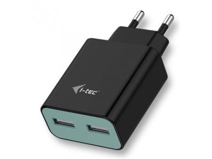 i-tec USB Power Charger 2 Port 2.4A Black (CHARGER2A4B)