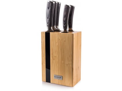 G21 Sada nožů Gourmet Rustic 5 ks + bambusový blok (6002237)