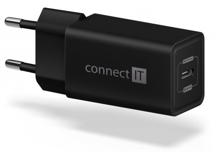 Connect IT Fast PD Charge nabíjecí adaptér 1×USB-C, 18W PD, černý (CWC-2060-BK)