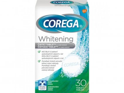 Corega čistící tablety 30ks whitening (8596149000565)