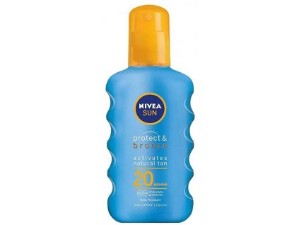 Nivea Sun Protect & Bronze Sun Spray SPF 20 200ml (7319470012127)