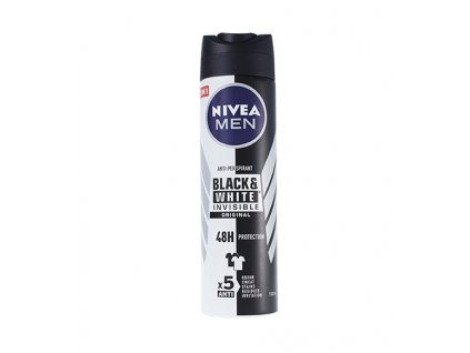 Nivea Men Invisible For Black & White antiperspirant ve spreji Pro muže 150 ml (4005808729951)