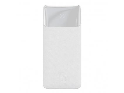 Baseus Bipow powerbanka s digitálním displejem 30000mAh 15W bílá (PPBD050202)