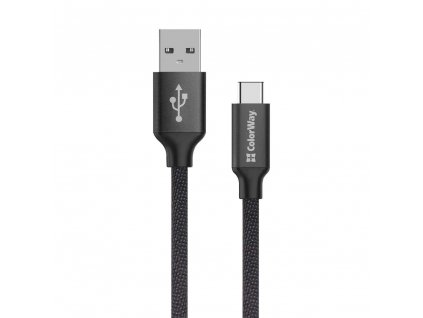 ColorWay USB-C kabel 2m 2.4A, černá (CW-CBUC008-BK)