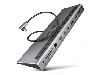 AXAGON HMC-4KX3 USB 5Gbps hub, 3x USB-A, 2x HDMI, DP (HMC-4KX3)