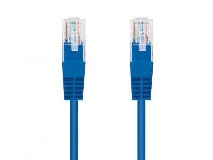 C-TECH kabel patch cord Cat5e, UTP, modrá, 0,5m (CB-PP5-05B)