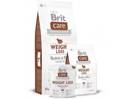 BRIT Care Weight Loss Rabbit & Rice, granule pro psy, 1kg (8595602510344)