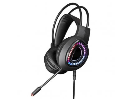 Omega VARR RGB herní sluchátka s mikrofonem USB černé VH8010 (5907595455510)