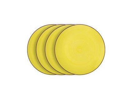 Lamart LT9050 4dílná sada mělkých talířů HAPPY, žlutá (42004683)