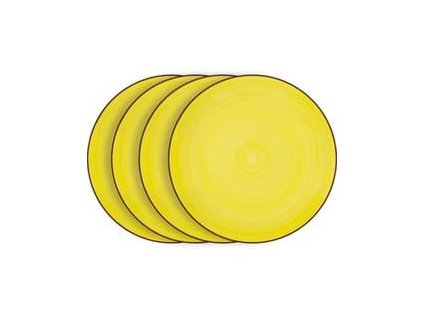 Lamart LT9056 4dílná sada dezertních talířů HAPPY, žlutá (42004689)