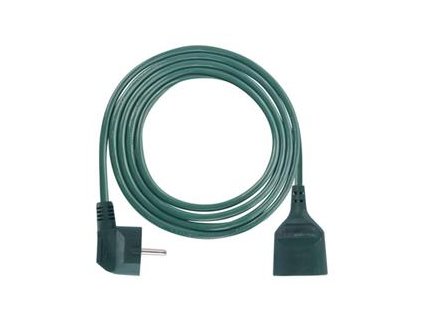 Prodlužovací kabel 2 m / 1 zásuvka / zelený / PVC / 1 mm2 (1902010200)