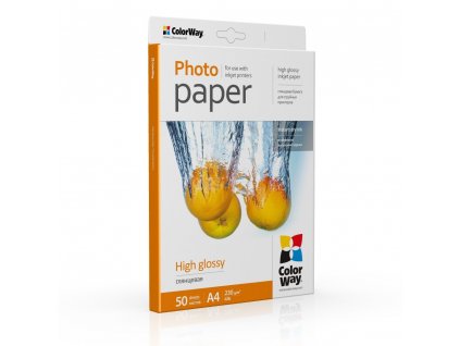 ColorWay fotopapír high glossy 230g/m2, A4, 50 listů (PG230050A4)