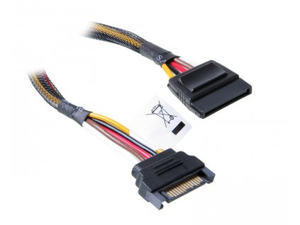 AKASA kabel SATA napájecí prodlužovací 30cm